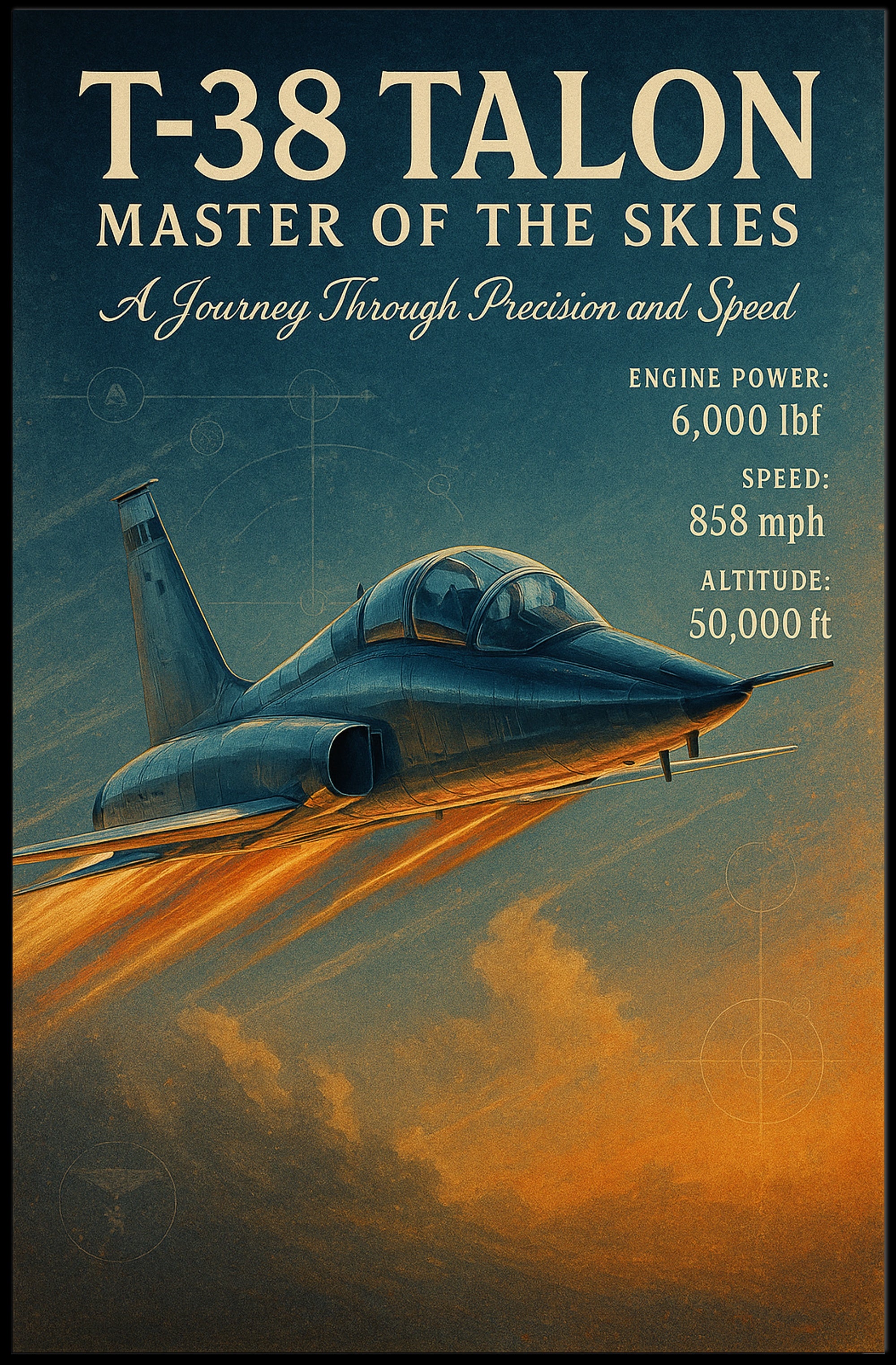 T-38 Talon Master Of The Skies Poster PosterGoat
