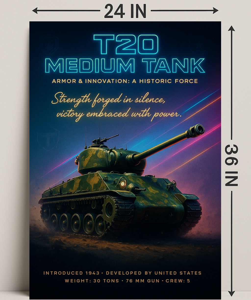 T20 Medium Tank Poster PosterGoat