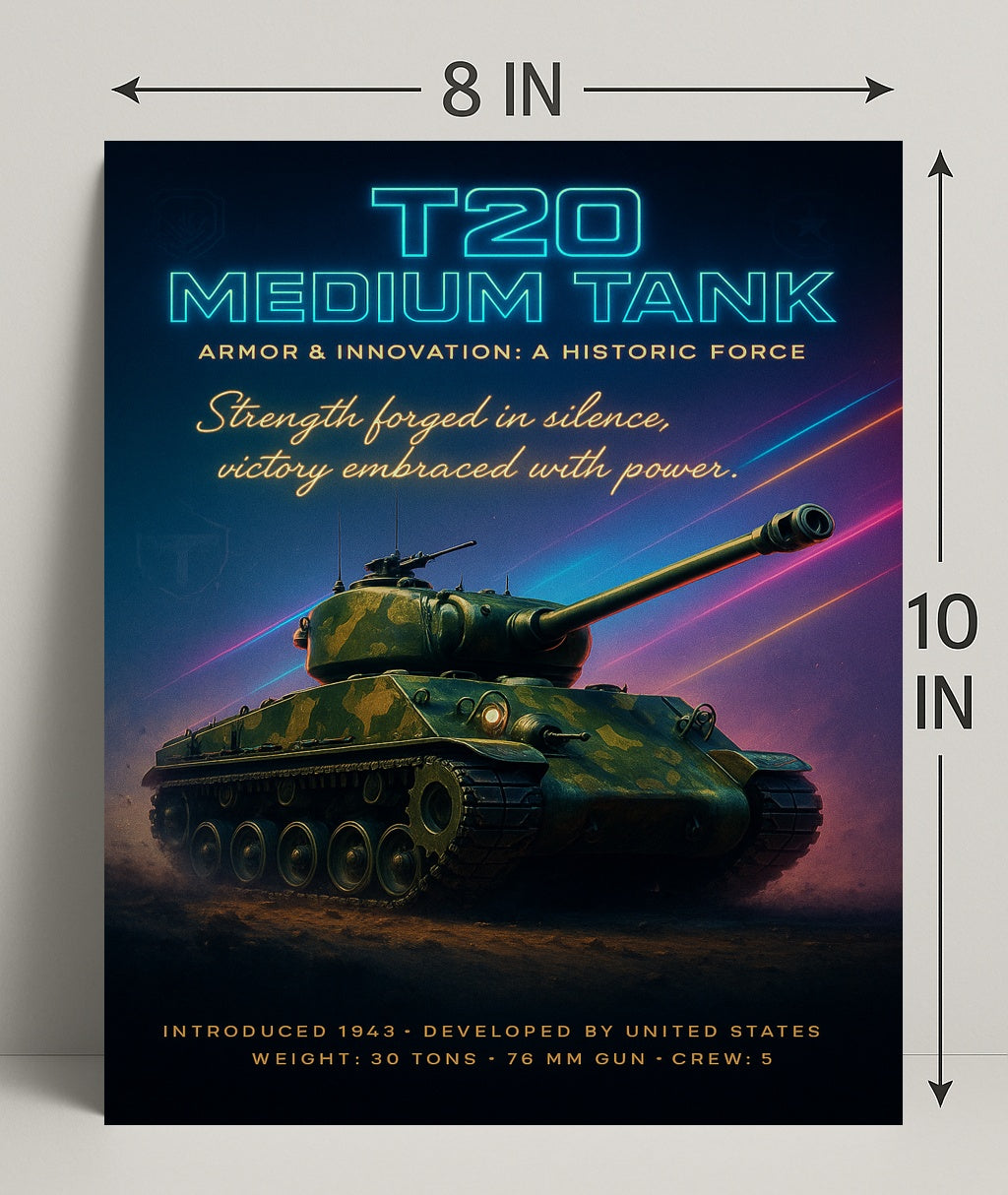 T20 Medium Tank Poster PosterGoat