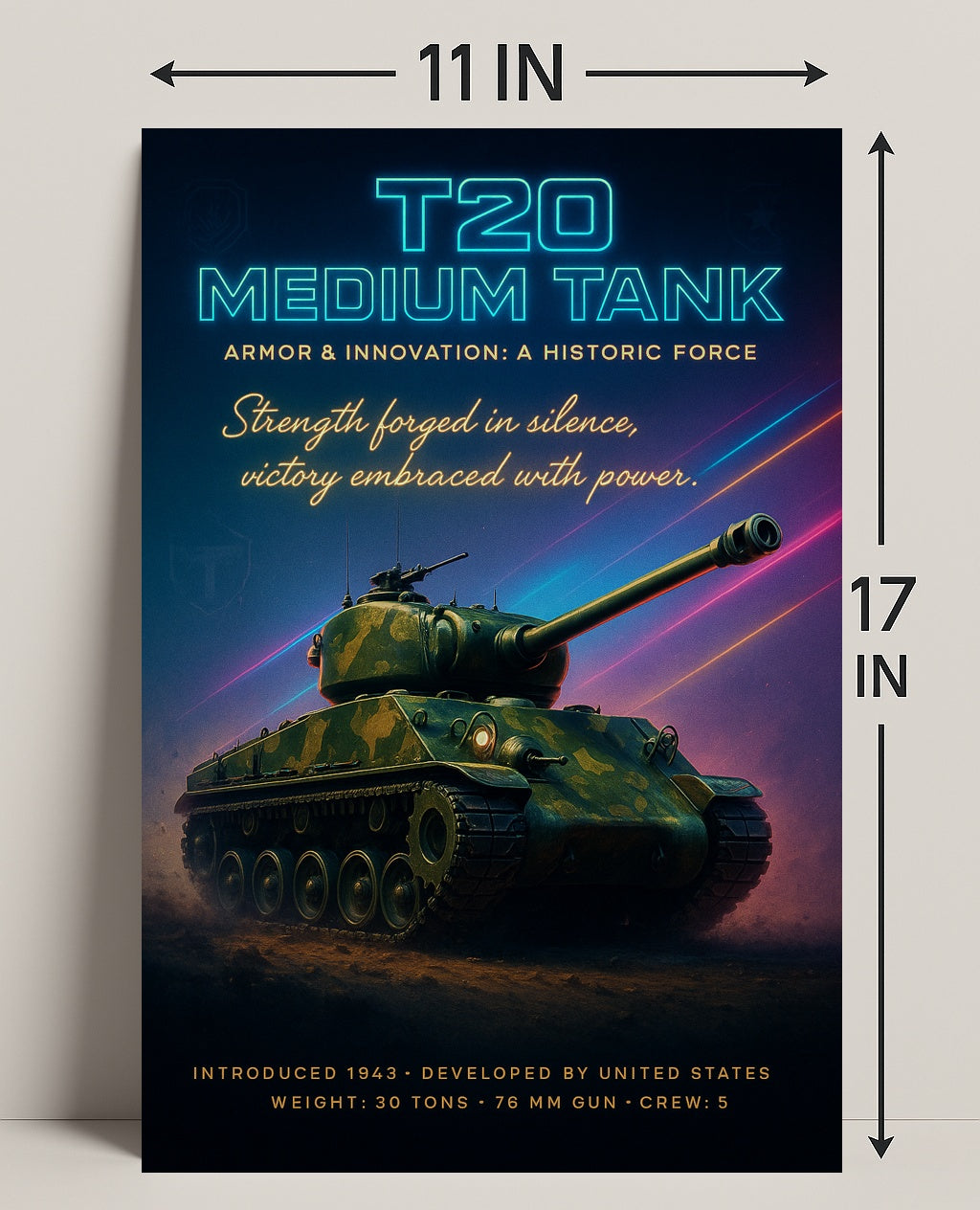 T20 Medium Tank Poster PosterGoat