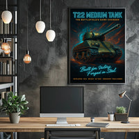 T22 Medium Tank The BattlefieldS Game Poster PosterGoat