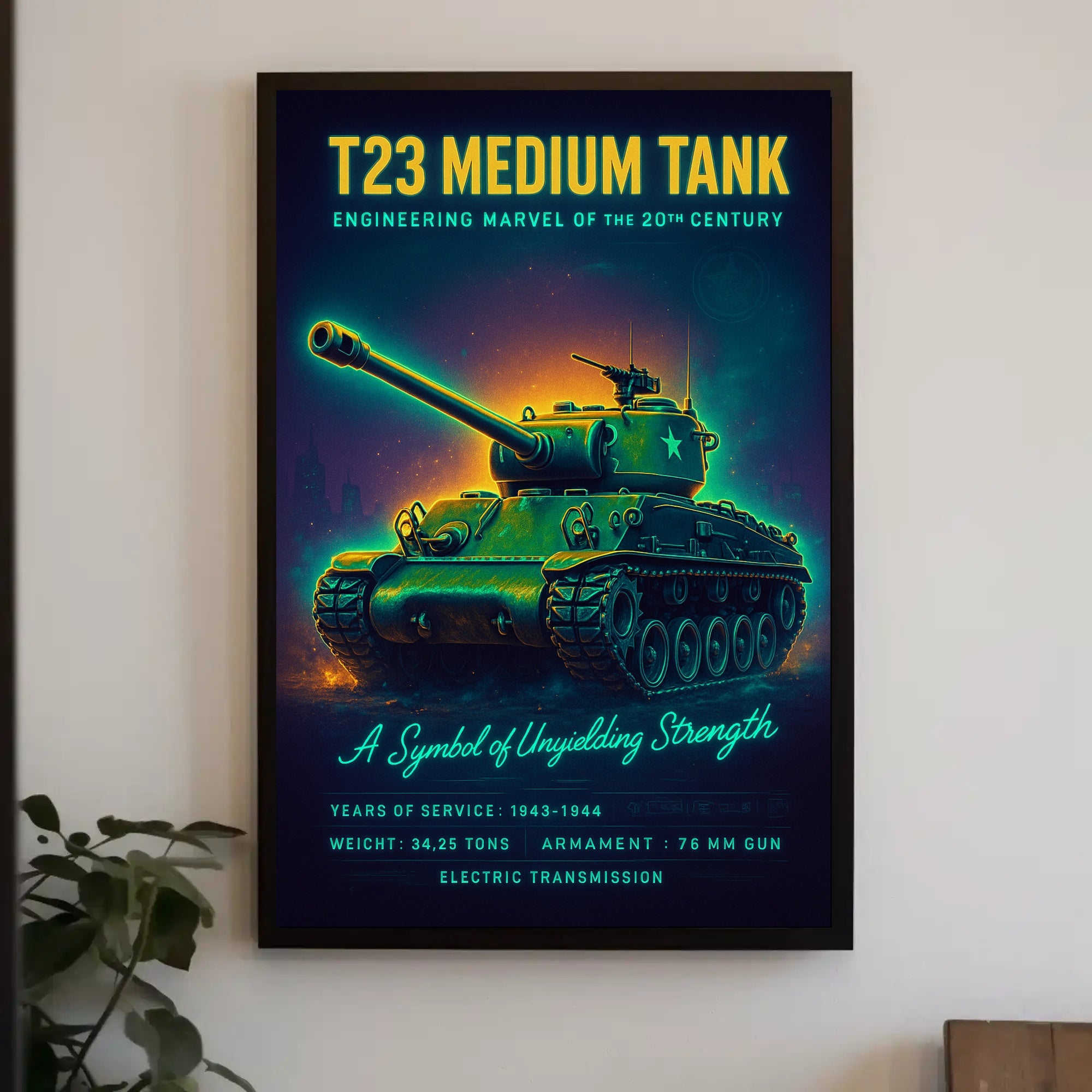 T23 Medium Tank Poster PosterGoat