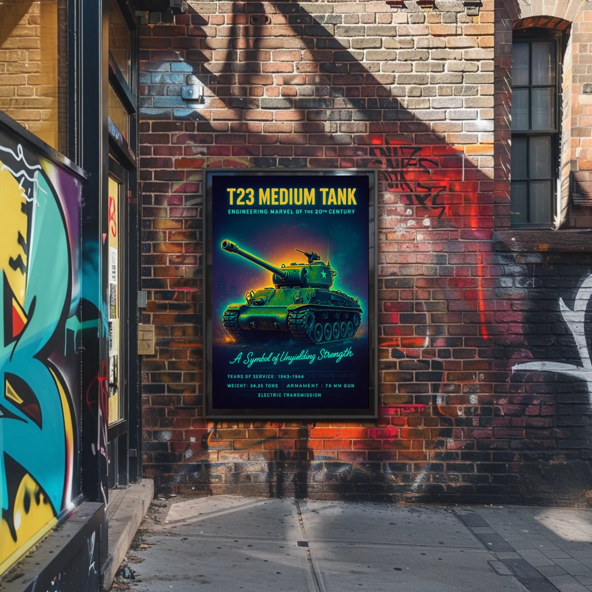 T23 Medium Tank Poster PosterGoat