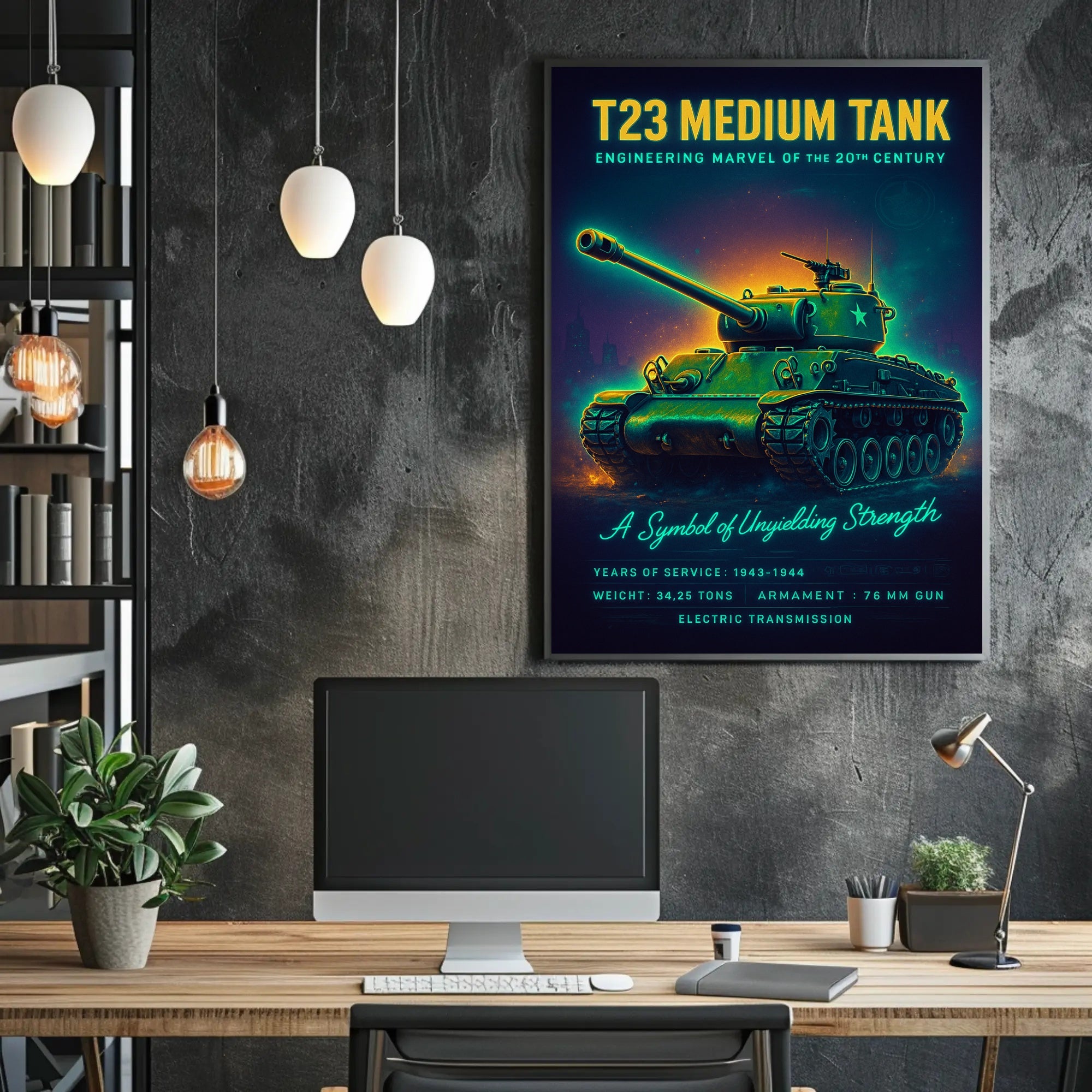 T23 Medium Tank Poster PosterGoat