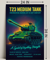 T23 Medium Tank Poster PosterGoat