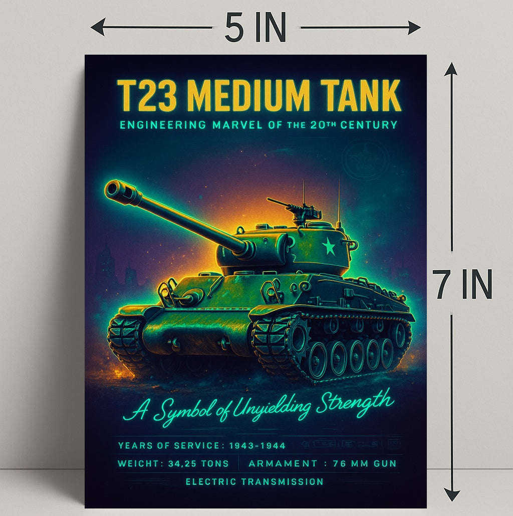 T23 Medium Tank Poster PosterGoat