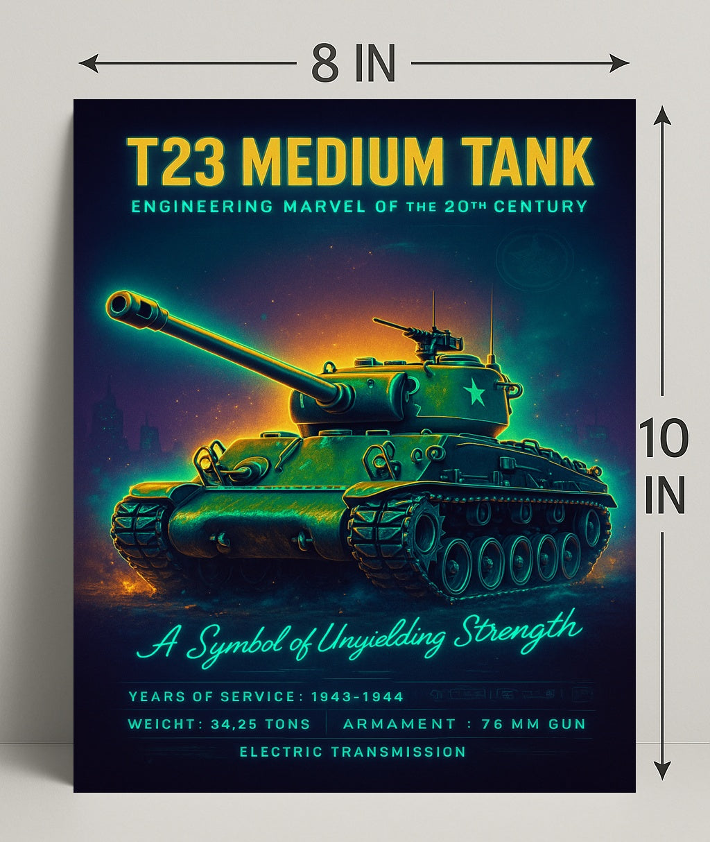 T23 Medium Tank Poster PosterGoat