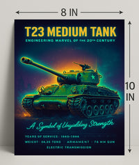 T23 Medium Tank Poster PosterGoat