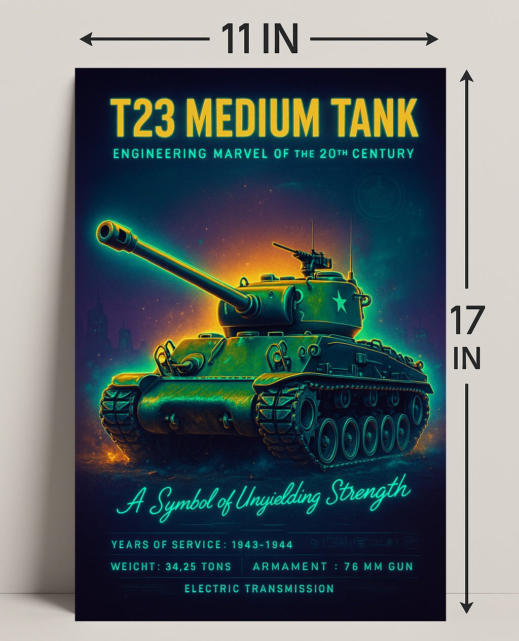 T23 Medium Tank Poster PosterGoat