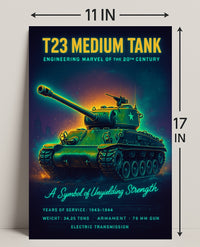 T23 Medium Tank Poster PosterGoat