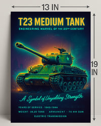 T23 Medium Tank Poster PosterGoat