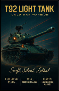 T92 Light Tank Cold War Warrior Poster PosterGoat