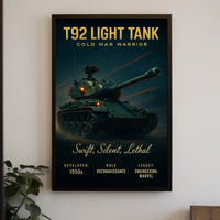 T92 Light Tank Cold War Warrior Poster PosterGoat