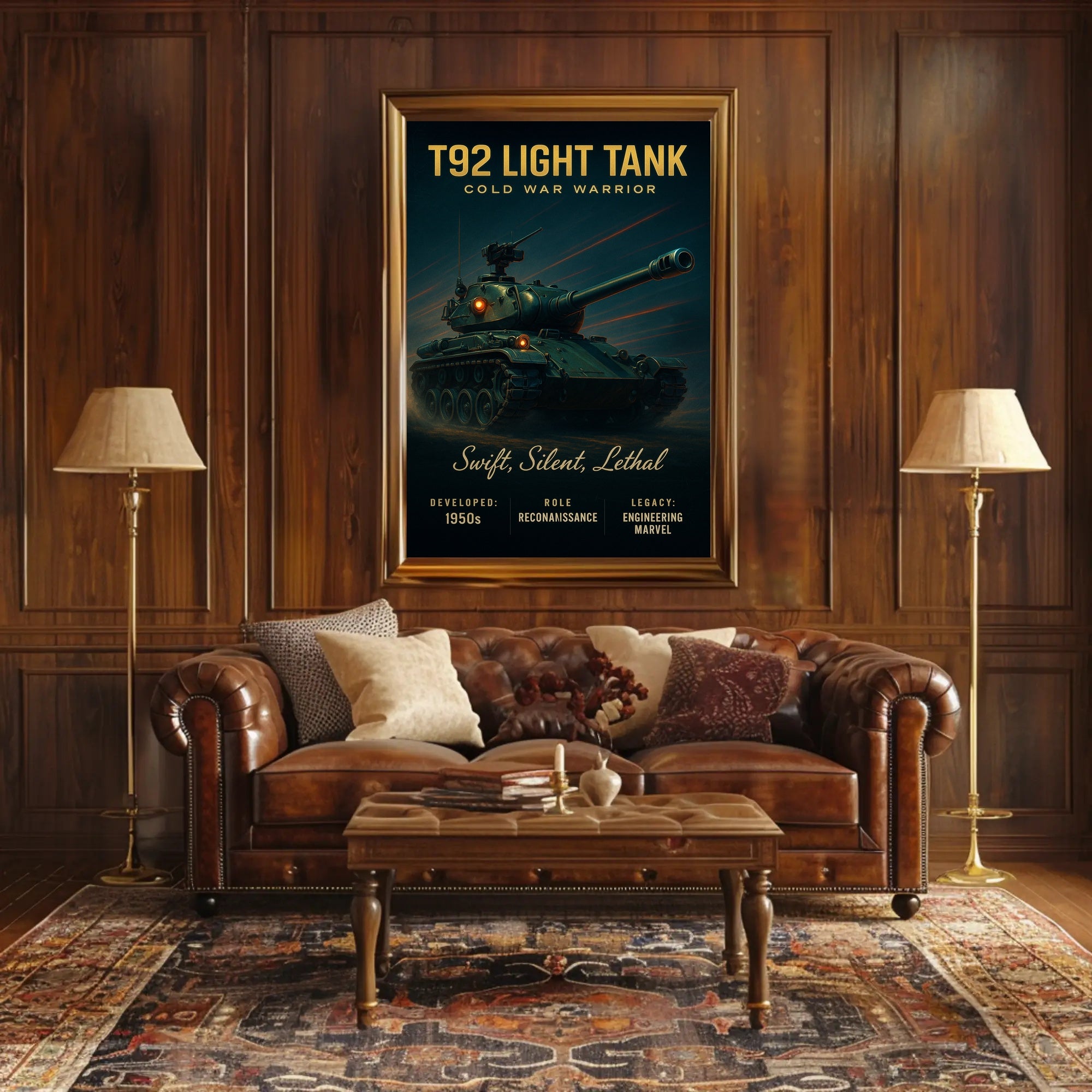 T92 Light Tank Cold War Warrior Poster PosterGoat