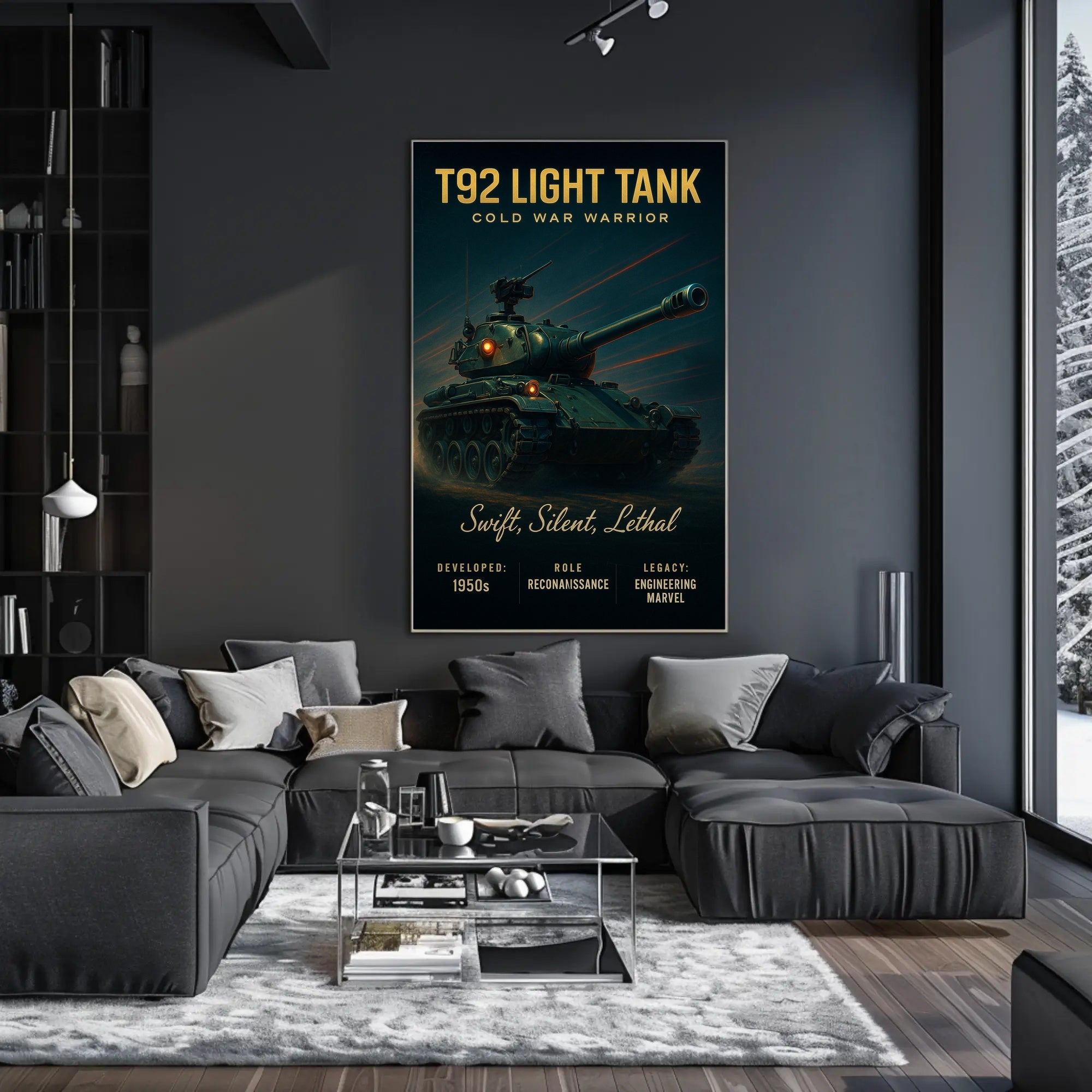 T92 Light Tank Cold War Warrior Poster PosterGoat