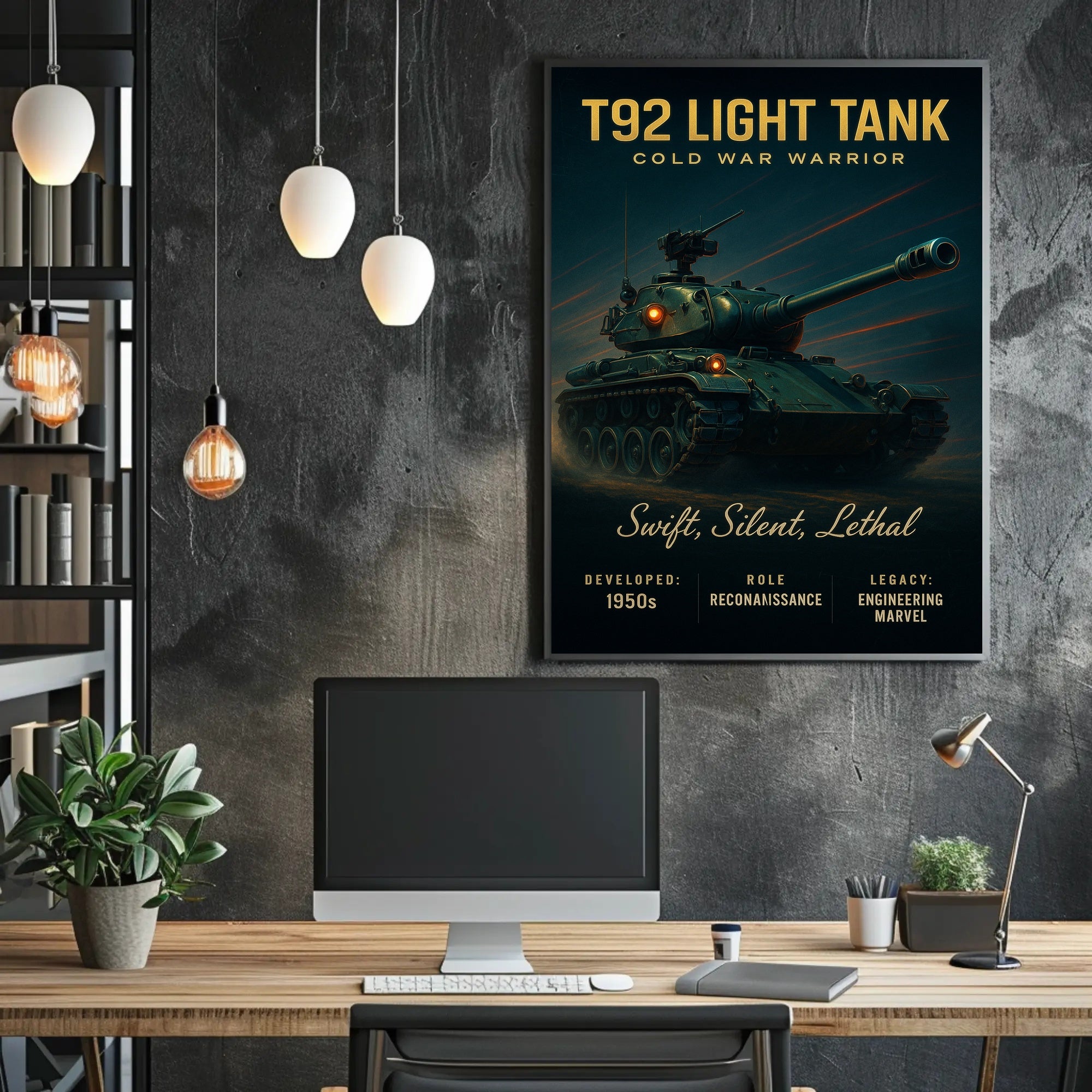 T92 Light Tank Cold War Warrior Poster PosterGoat