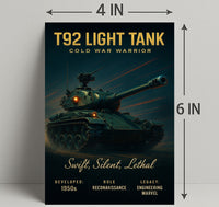 T92 Light Tank Cold War Warrior Poster PosterGoat
