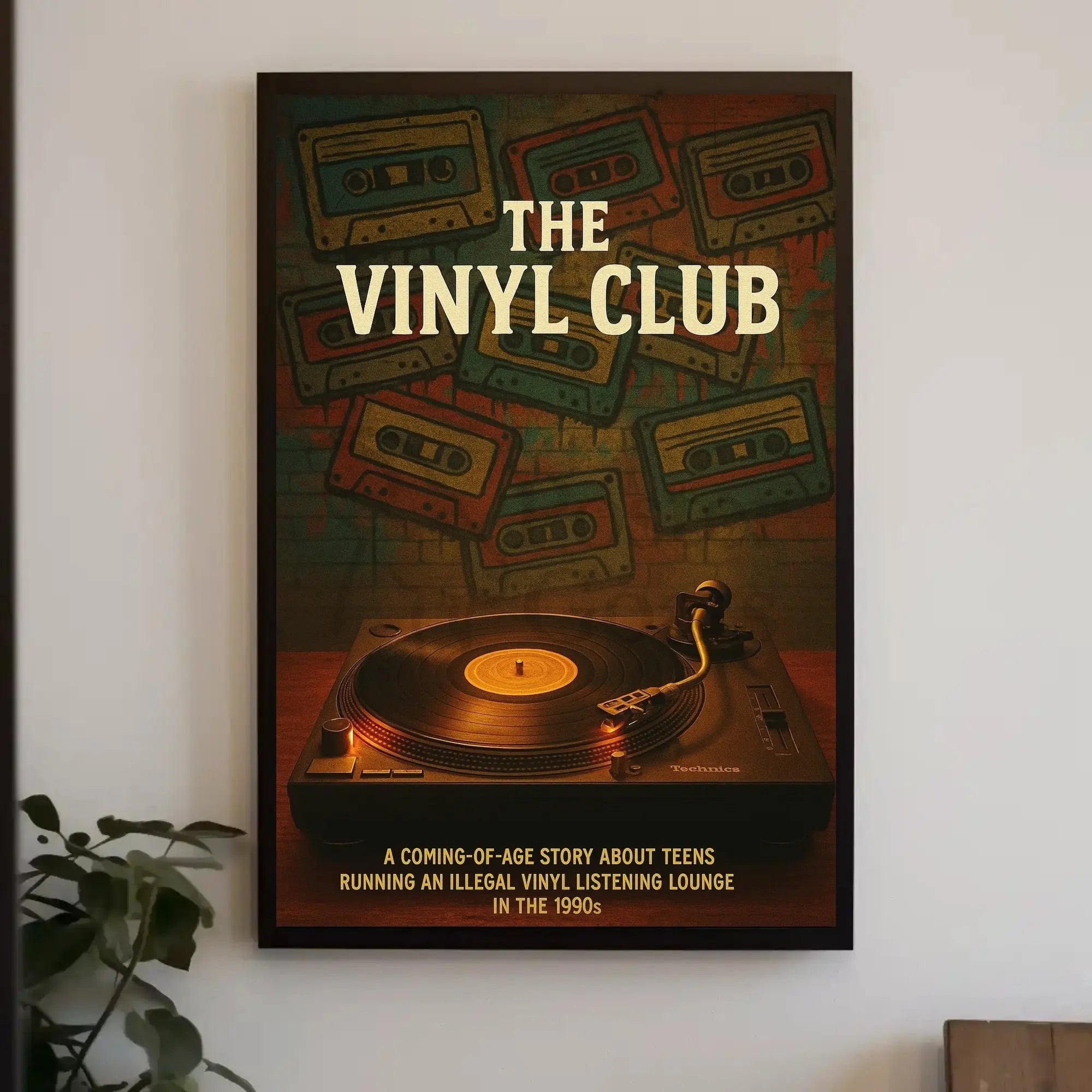 THE VINYL CLUB Retro Music Pop Culture Poster PosterGoat