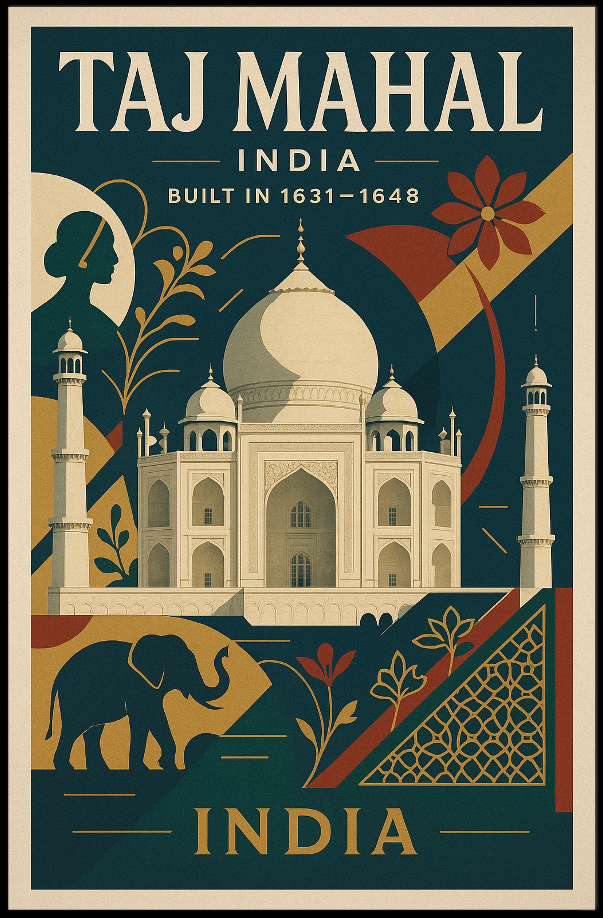 Taj Mahal Architectural Marvel Of Poster PosterGoat