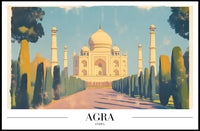Taj Mahal Vintage Travel Art Poster PosterGoat