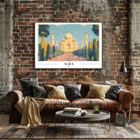 Taj Mahal Vintage Travel Art Poster PosterGoat