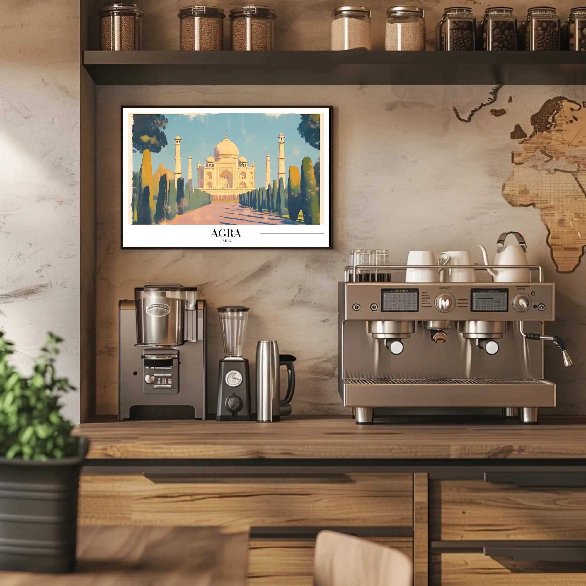 Taj Mahal Vintage Travel Art Poster PosterGoat