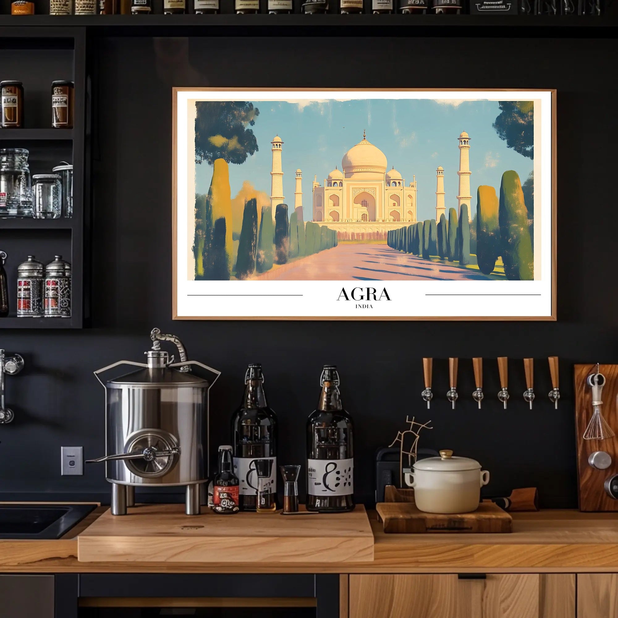 Taj Mahal Vintage Travel Art Poster PosterGoat