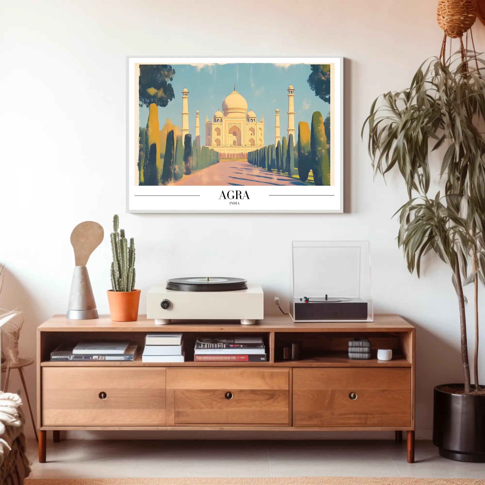 Taj Mahal Vintage Travel Art Poster PosterGoat