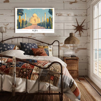 Taj Mahal Vintage Travel Art Poster PosterGoat