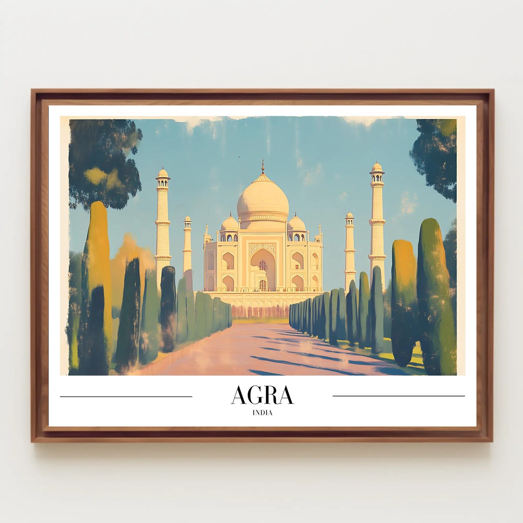Taj Mahal Vintage Travel Art Poster PosterGoat