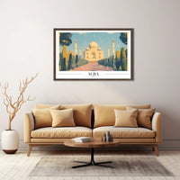 Taj Mahal Vintage Travel Art Poster PosterGoat