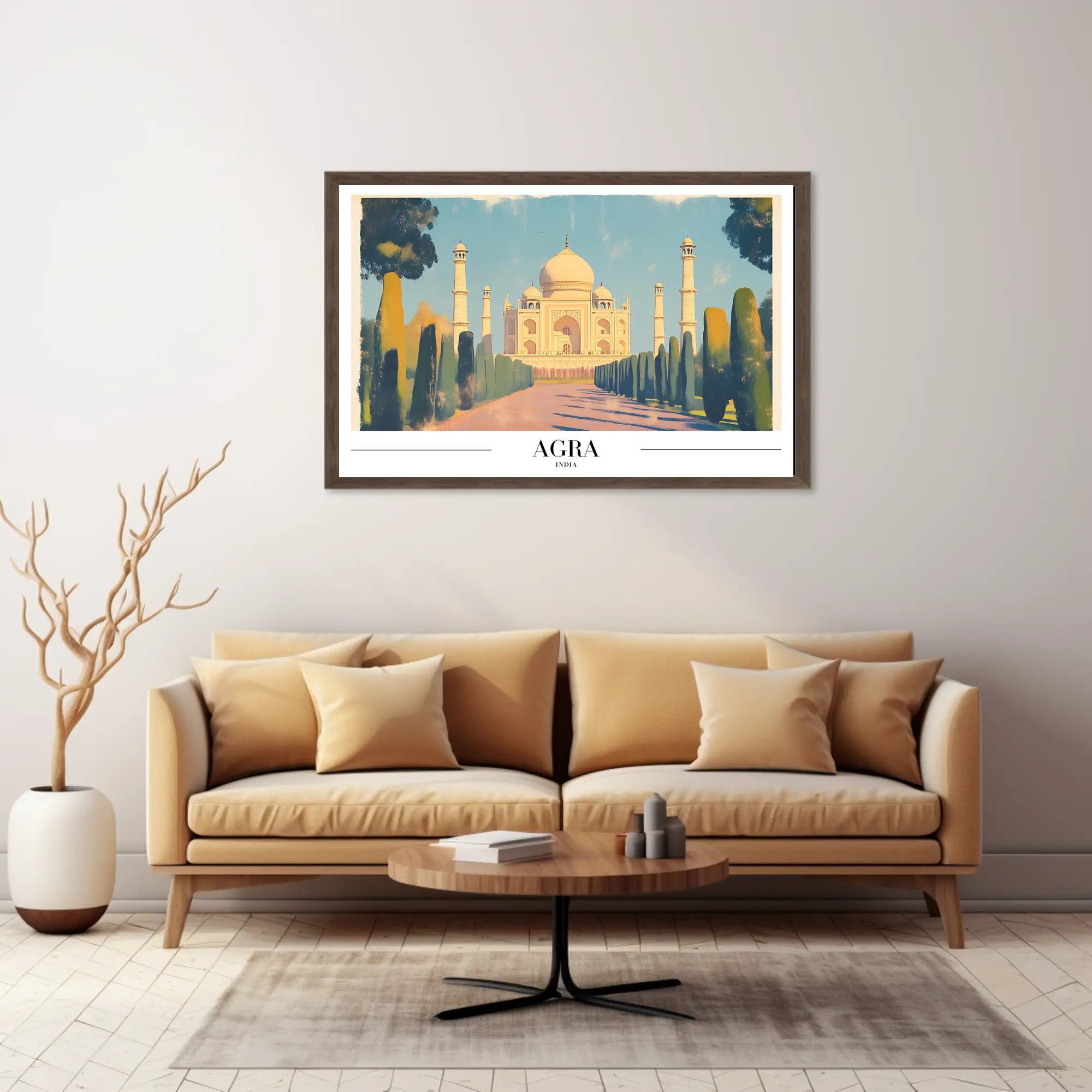 Taj Mahal Vintage Travel Art Poster PosterGoat