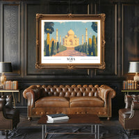 Taj Mahal Vintage Travel Art Poster PosterGoat