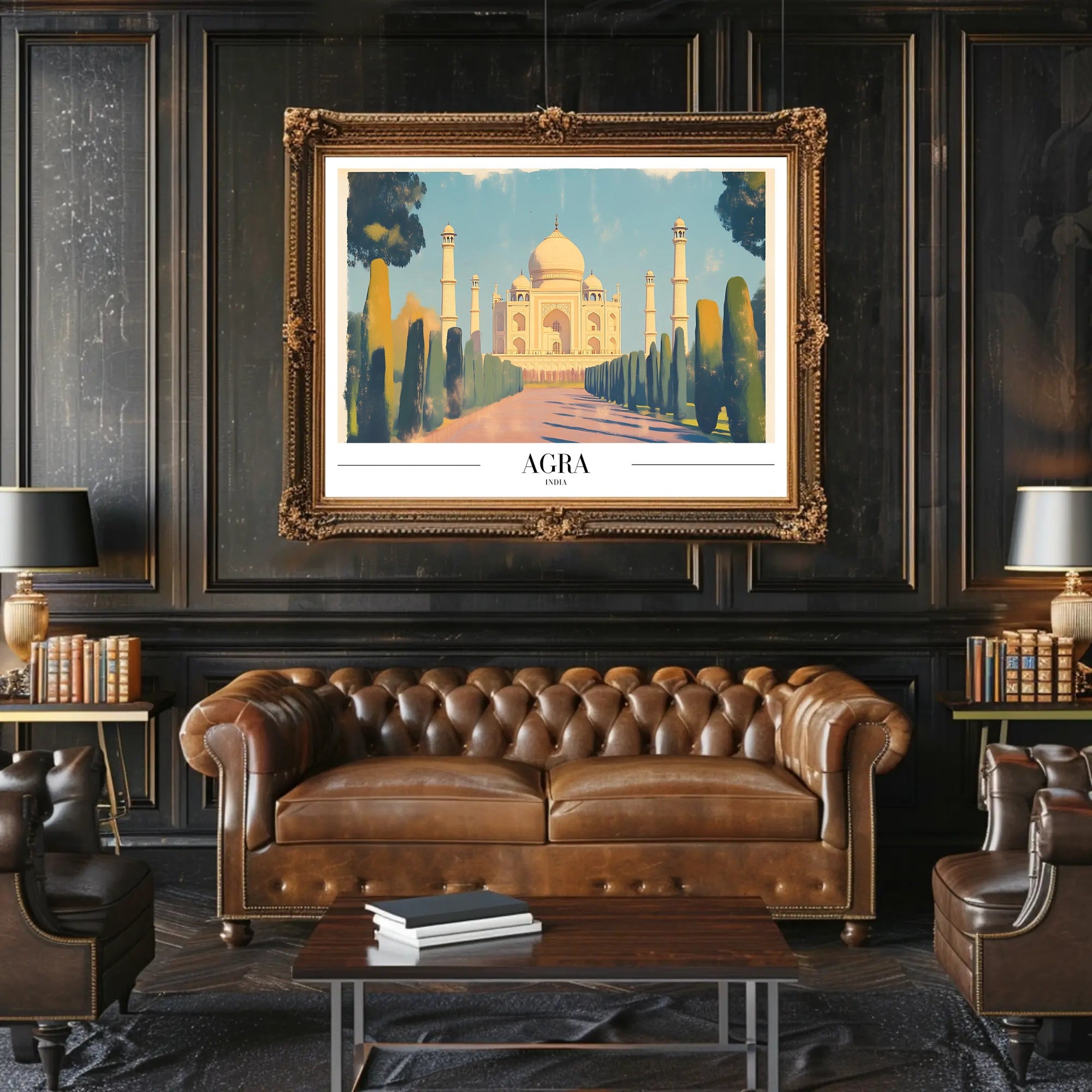 Taj Mahal Vintage Travel Art Poster PosterGoat