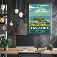 Tanzania Wildlife Adventure Travel Poster PosterGoat