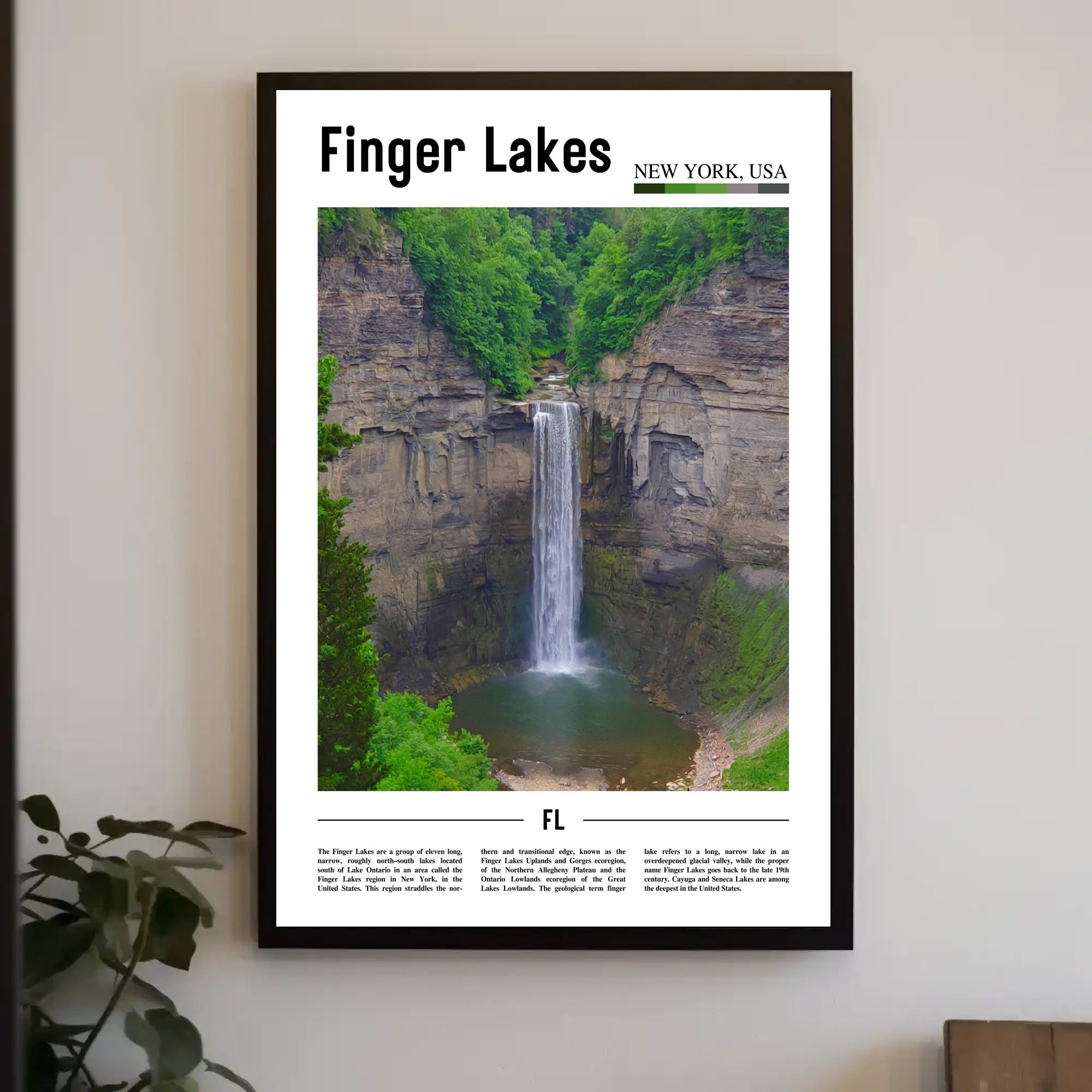 Taughannock Falls Scenic New York Travel Poster PosterGoat