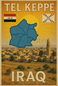 Tel Kaif Iraq Vintage Travel Poster PosterGoat