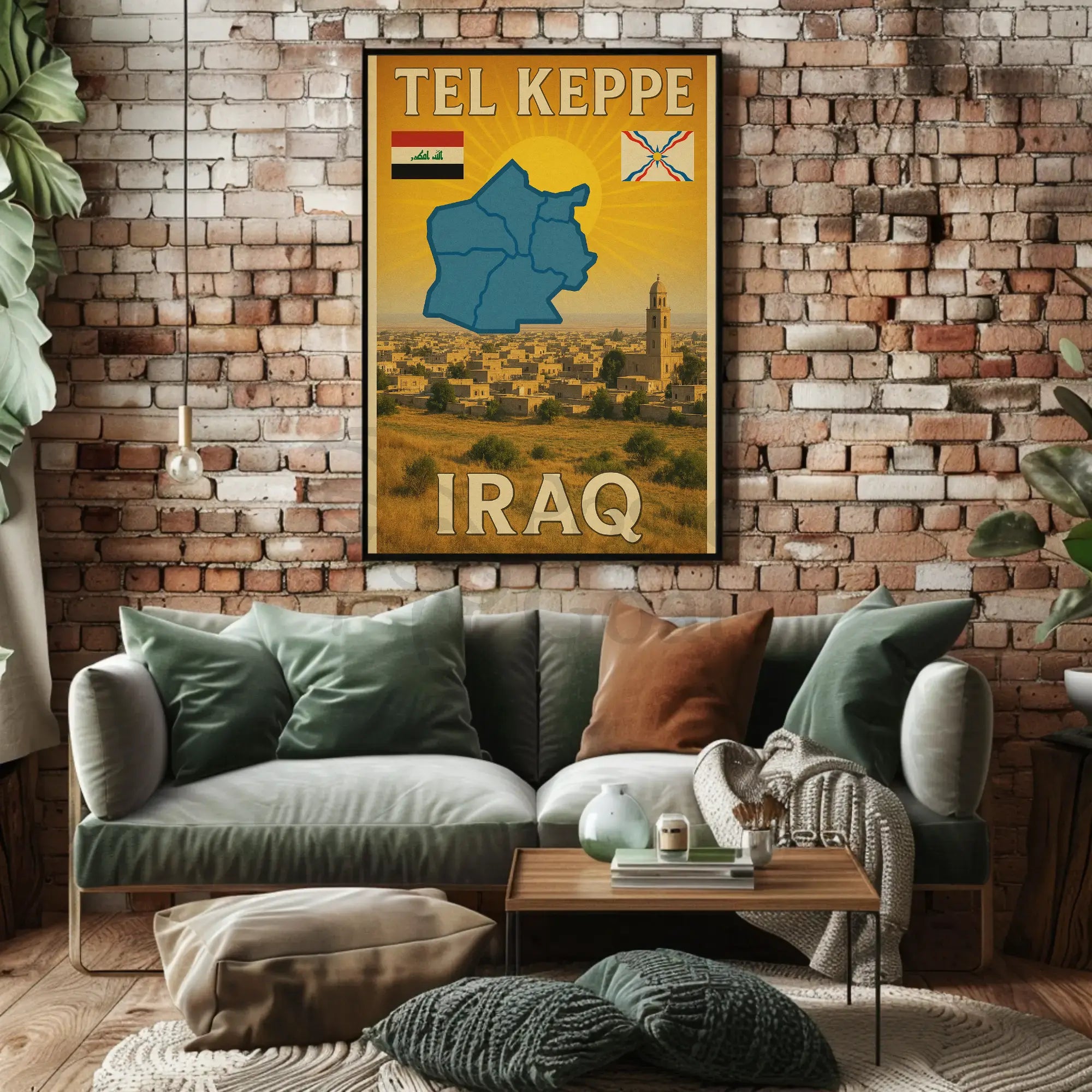 Tel Kaif Iraq Vintage Travel Poster PosterGoat