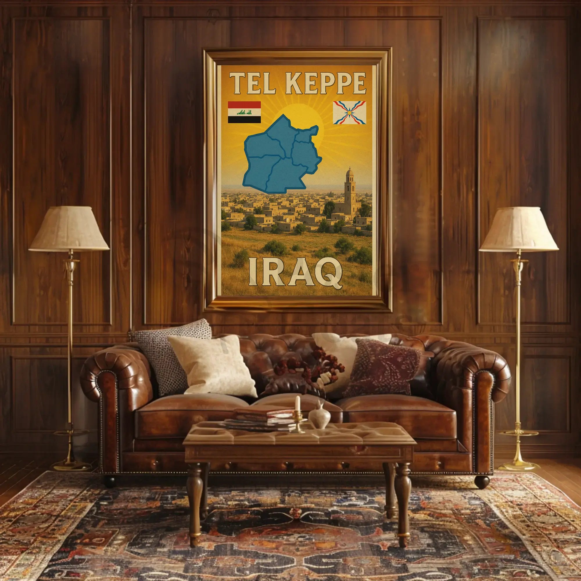 Tel Kaif Iraq Vintage Travel Poster PosterGoat