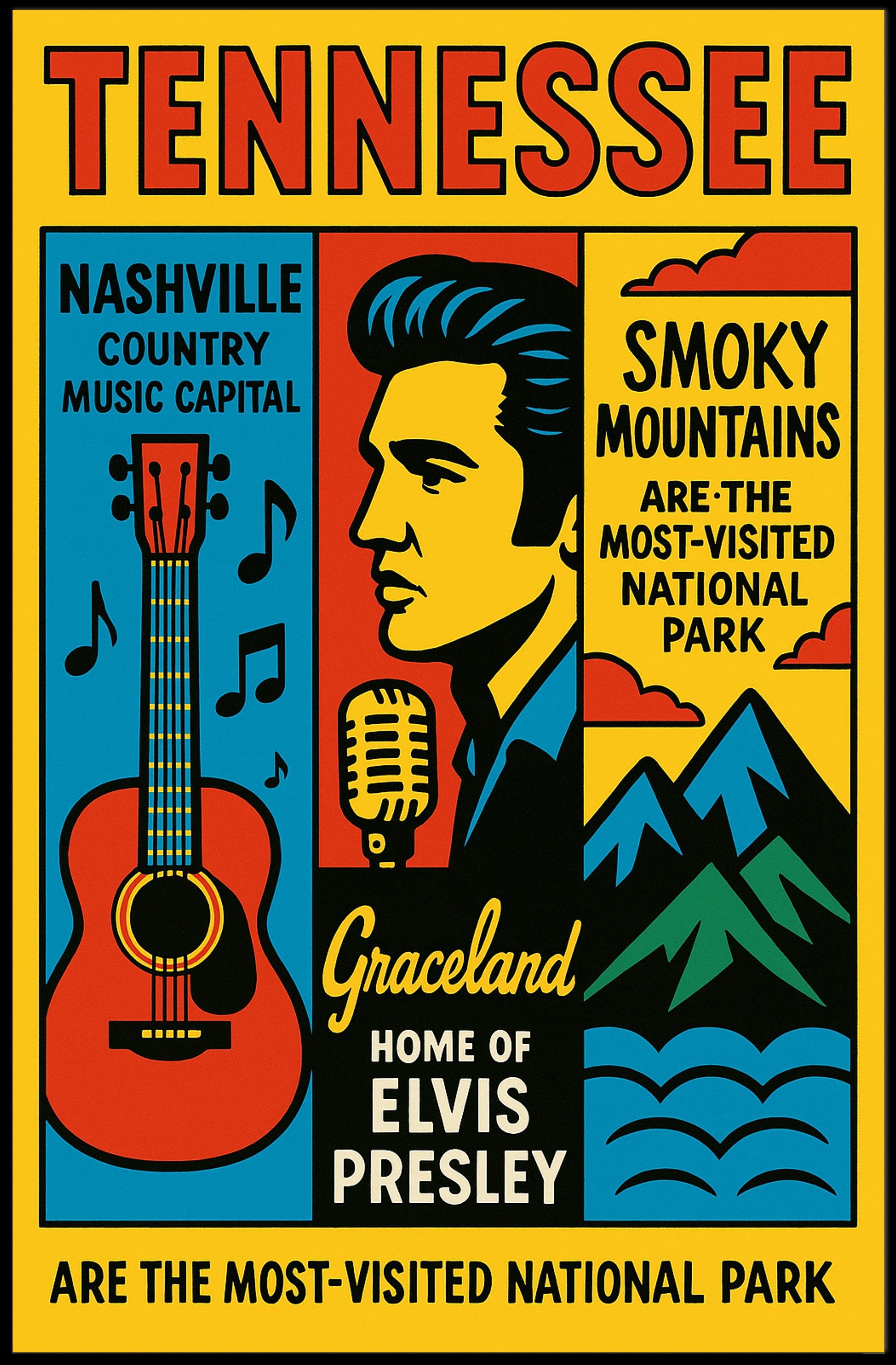 Tennessee Home Of Elvis Presley Poster PosterGoat