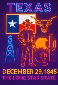 Texas Heritage Celebration Art Poster - Cultural or Heritage Poster PosterGoat