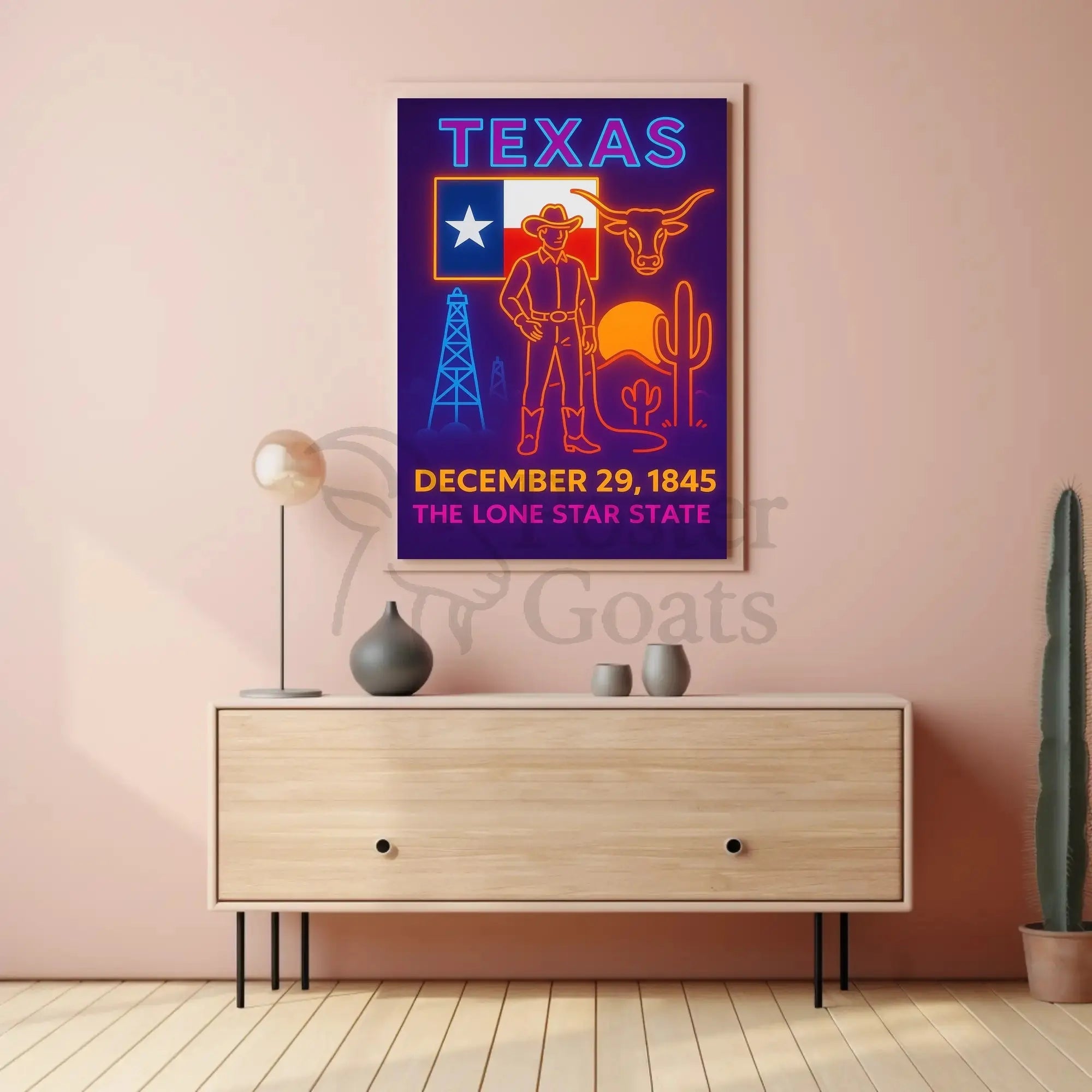 Texas Heritage Celebration Art Poster - Cultural or Heritage Poster PosterGoat