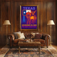 Texas Heritage Celebration Art Poster - Cultural or Heritage Poster PosterGoat