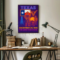 Texas Heritage Celebration Art Poster - Cultural or Heritage Poster PosterGoat