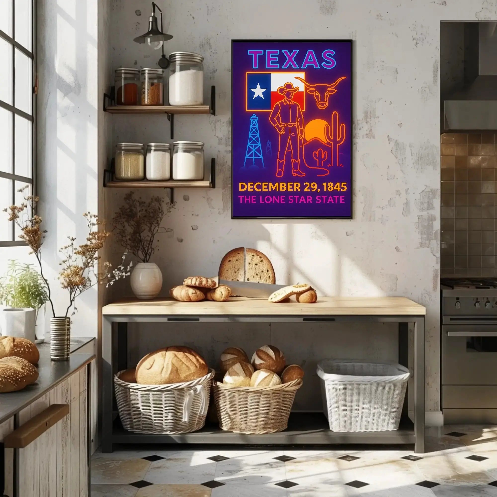 Texas Heritage Celebration Art Poster - Cultural or Heritage Poster PosterGoat