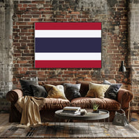 Thailand Flag Minimalist Art Print - Country Flag Poster PosterGoat
