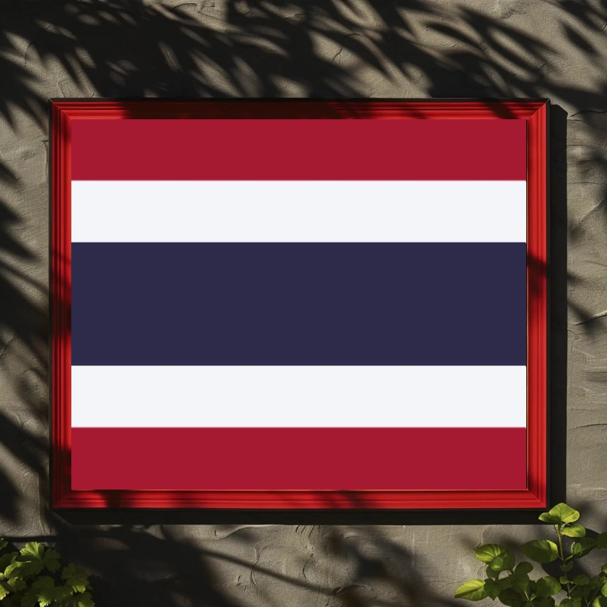 Thailand Flag Minimalist Art Print - Country Flag Poster PosterGoat