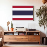 Thailand Flag Minimalist Art Print - Country Flag Poster PosterGoat