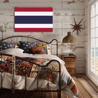 Thailand Flag Minimalist Art Print - Country Flag Poster PosterGoat