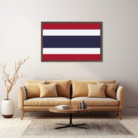 Thailand Flag Minimalist Art Print - Country Flag Poster PosterGoat
